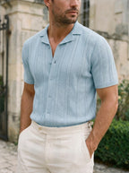 Vintage Knit Button Up Shirt