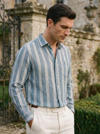 Striped Linen Cotton Resort Shirt