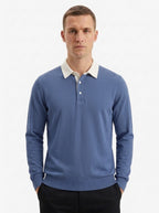 Polo Collar Long Sleeve Sweatshirt