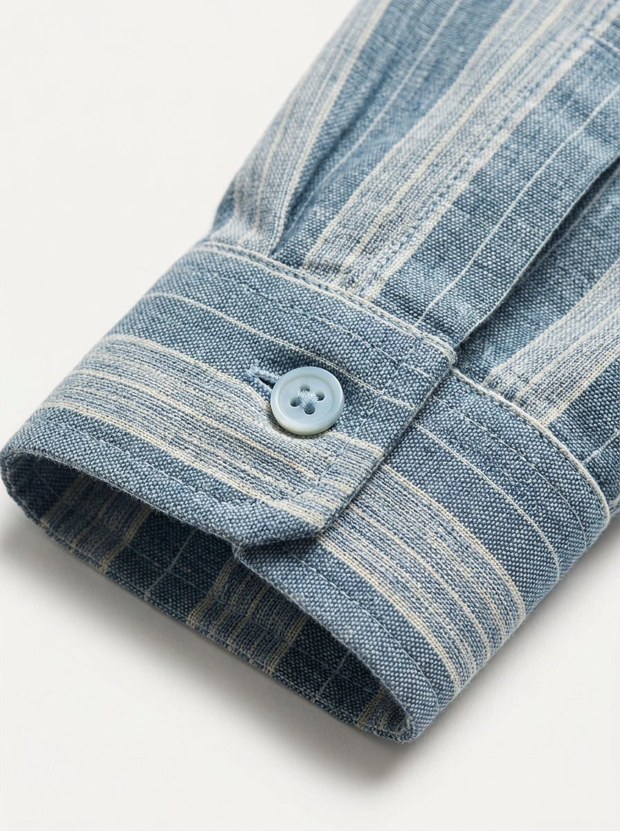 Striped Linen Cotton Resort Shirt