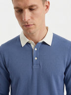 Polo Collar Long Sleeve Sweatshirt