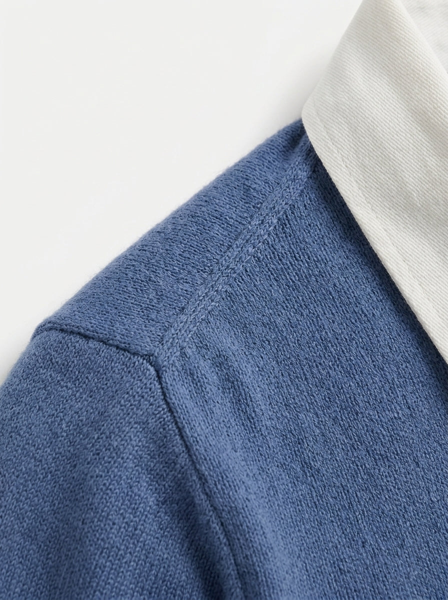 Polo Collar Long Sleeve Sweatshirt