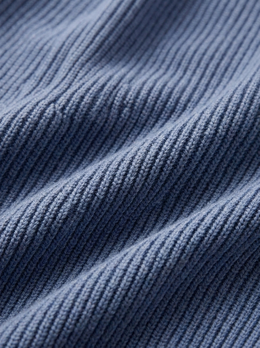 100% Organic Cotton Ribbed Crewneck Sweater