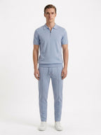 Zip Polo & Slim Pants Set