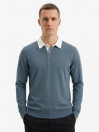 Polo Collar Long Sleeve Sweatshirt