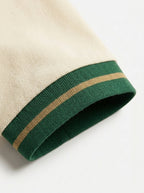 Slim Fit Retro Tipped Collar Short Sleeve Polo Shirt