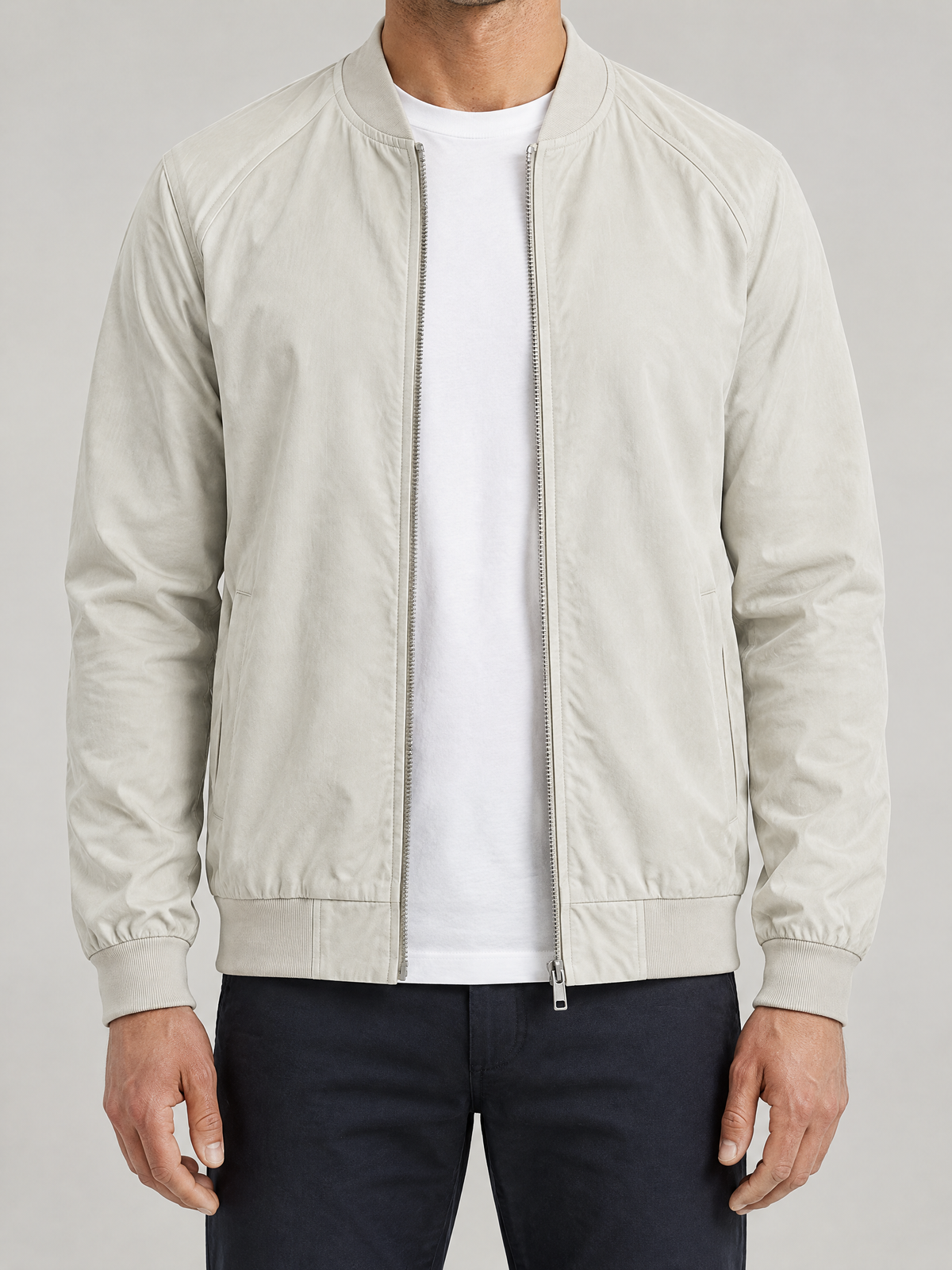 Classic Men's Bomber Jacket - Apricot