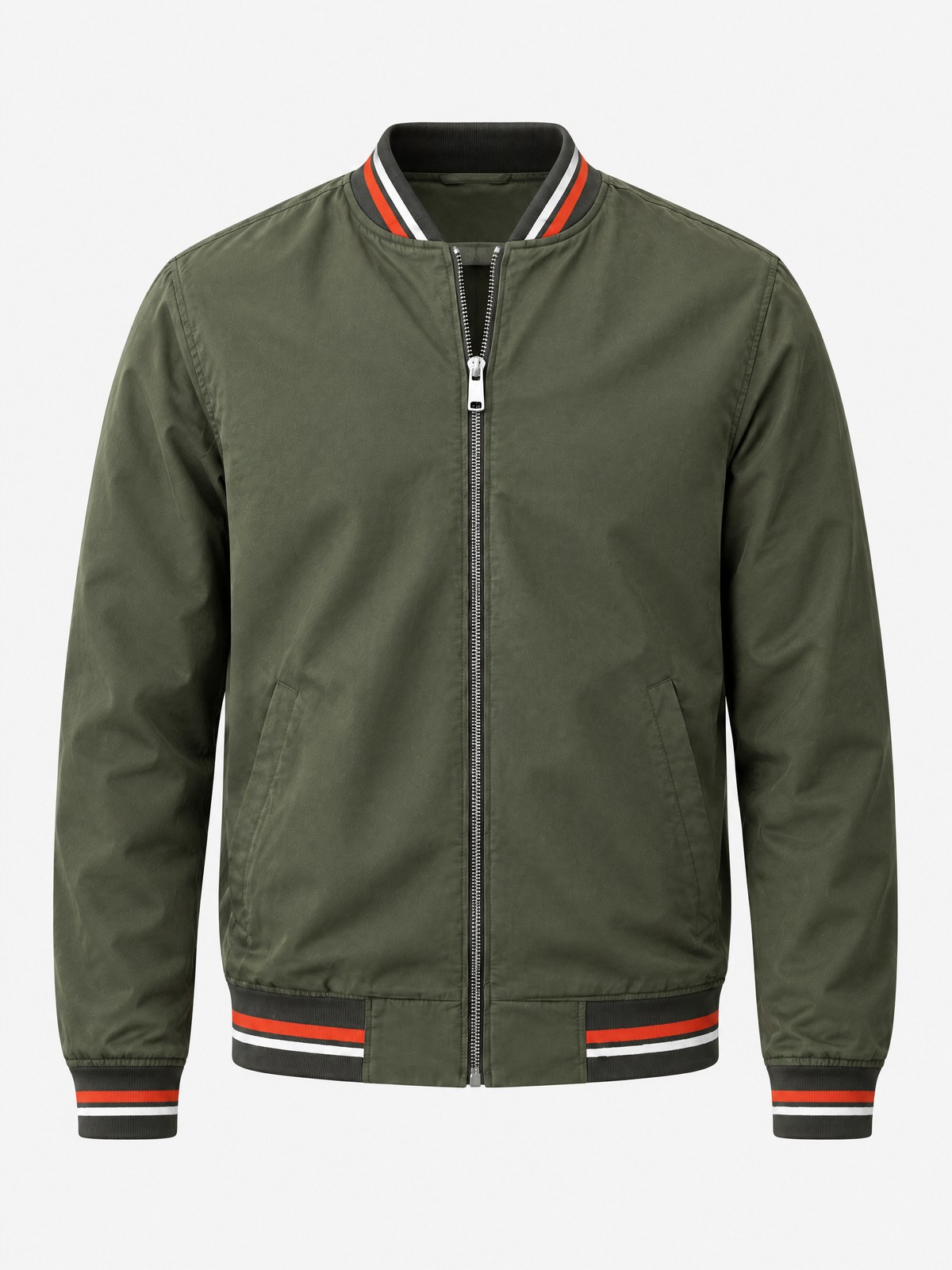 Striped Trim Varsity Jacket