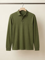 Classic Long-Sleeve Polo Shirt
