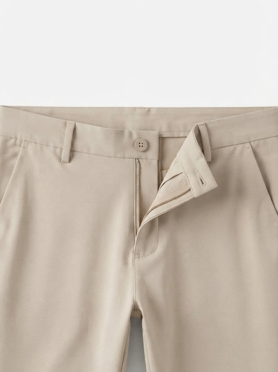 Men's Smart Casual Stretch Solid Trousers