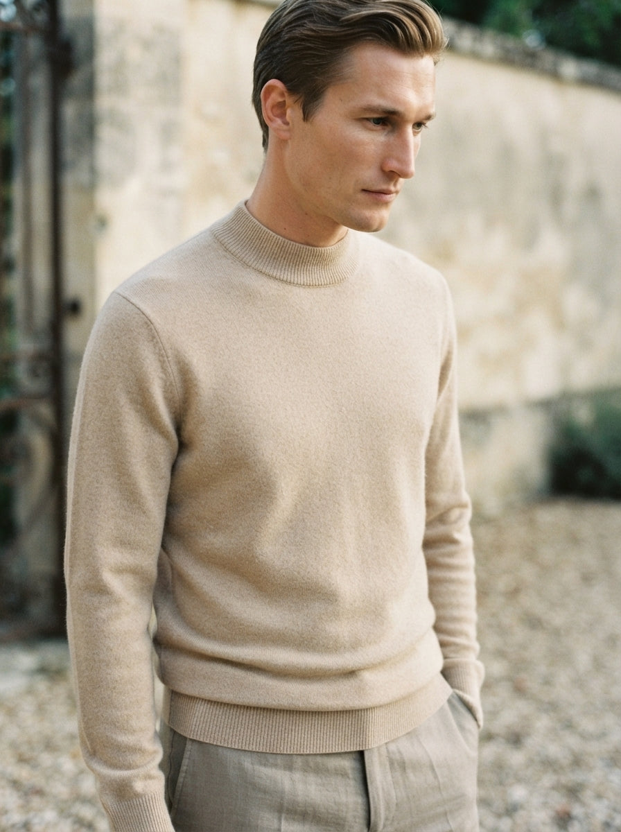 Essential Ribbed Mock Neck Sweater