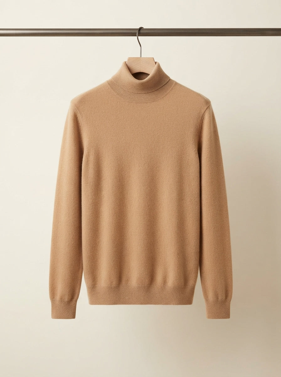 Sophisticated Wool Blend Turtleneck Sweater