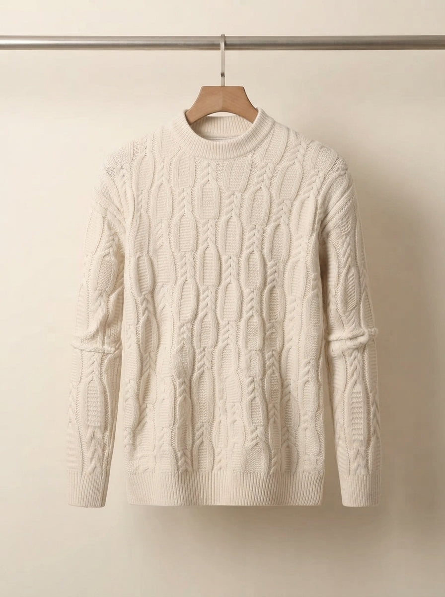 Cable Knit Crewneck Sweater