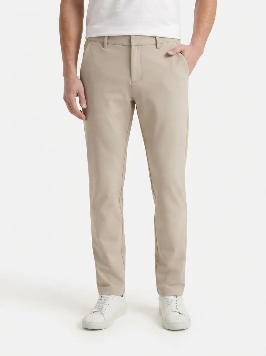 Men's Smart Casual Stretch Solid Trousers