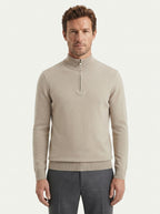 Cashmere Half-Zip Pullover Sweater