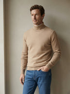 Sophisticated Wool Blend Turtleneck Sweater