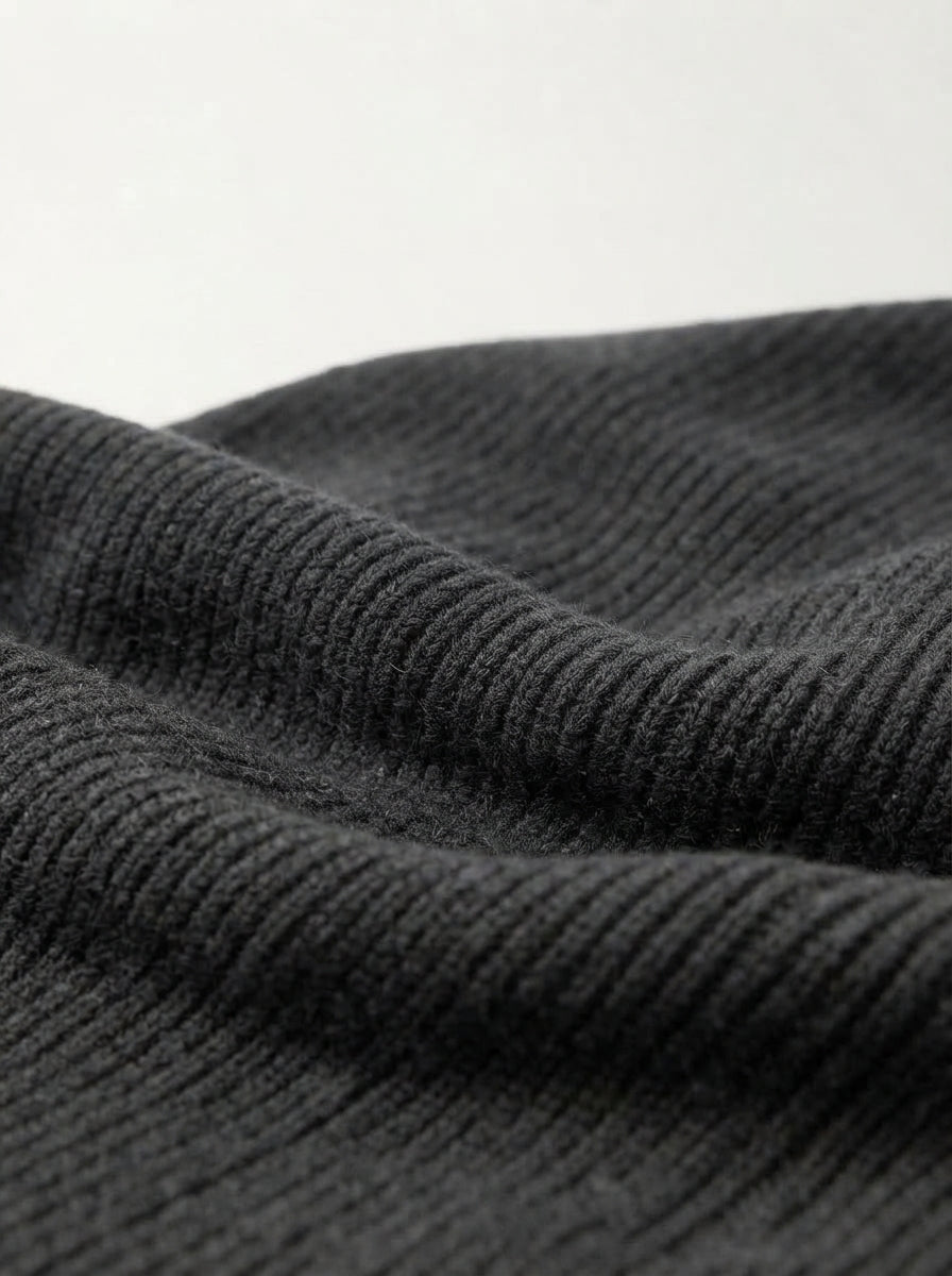 Men's Smart Casual Textured Knit Polo Sweater