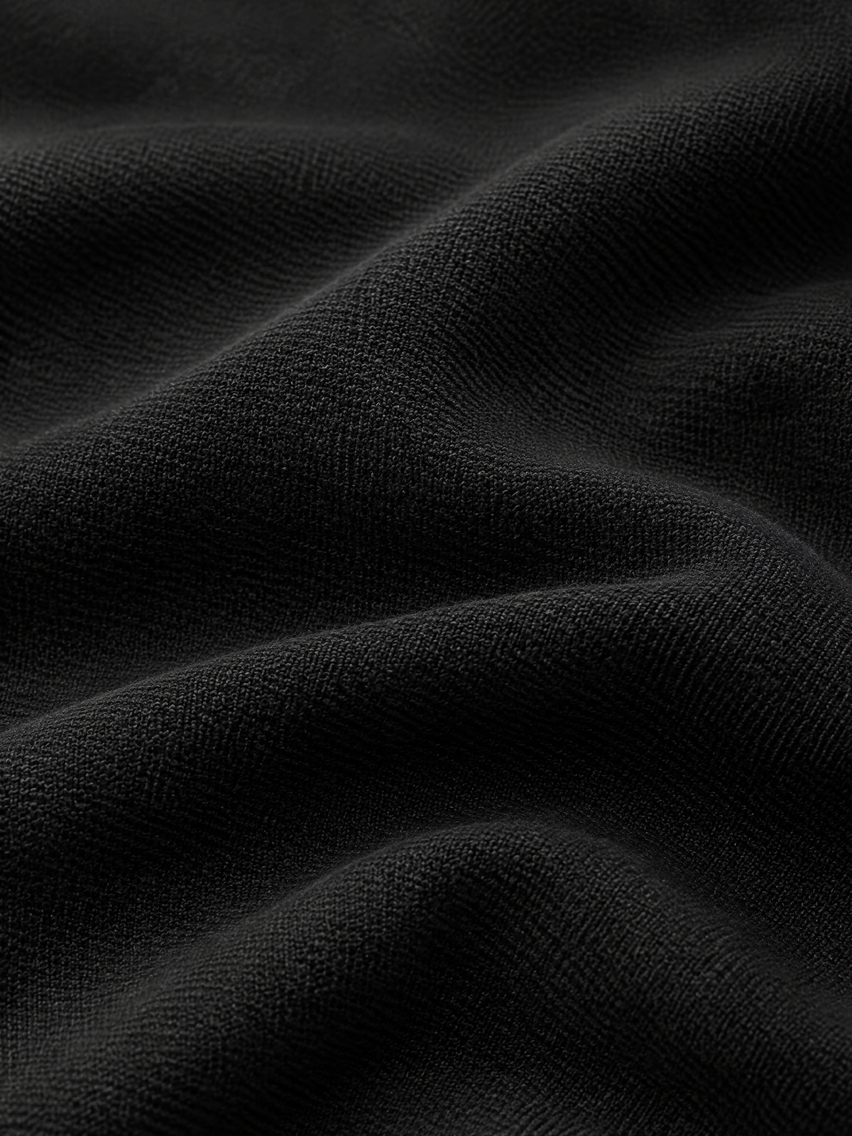 Ribbed Knit Long Sleeve Polo Shirt