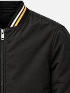 Striped Trim Varsity Jacket