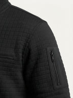 Quarter-Zip Waffle Knit Pullover