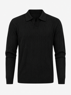 Enzo Ribbed Polo Sweater