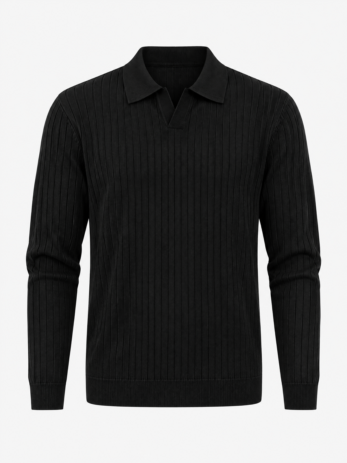 Enzo Ribbed Polo Sweater