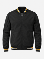 Striped Trim Varsity Jacket