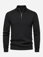 Reid Ribbed Stand Collar Quarter Zip