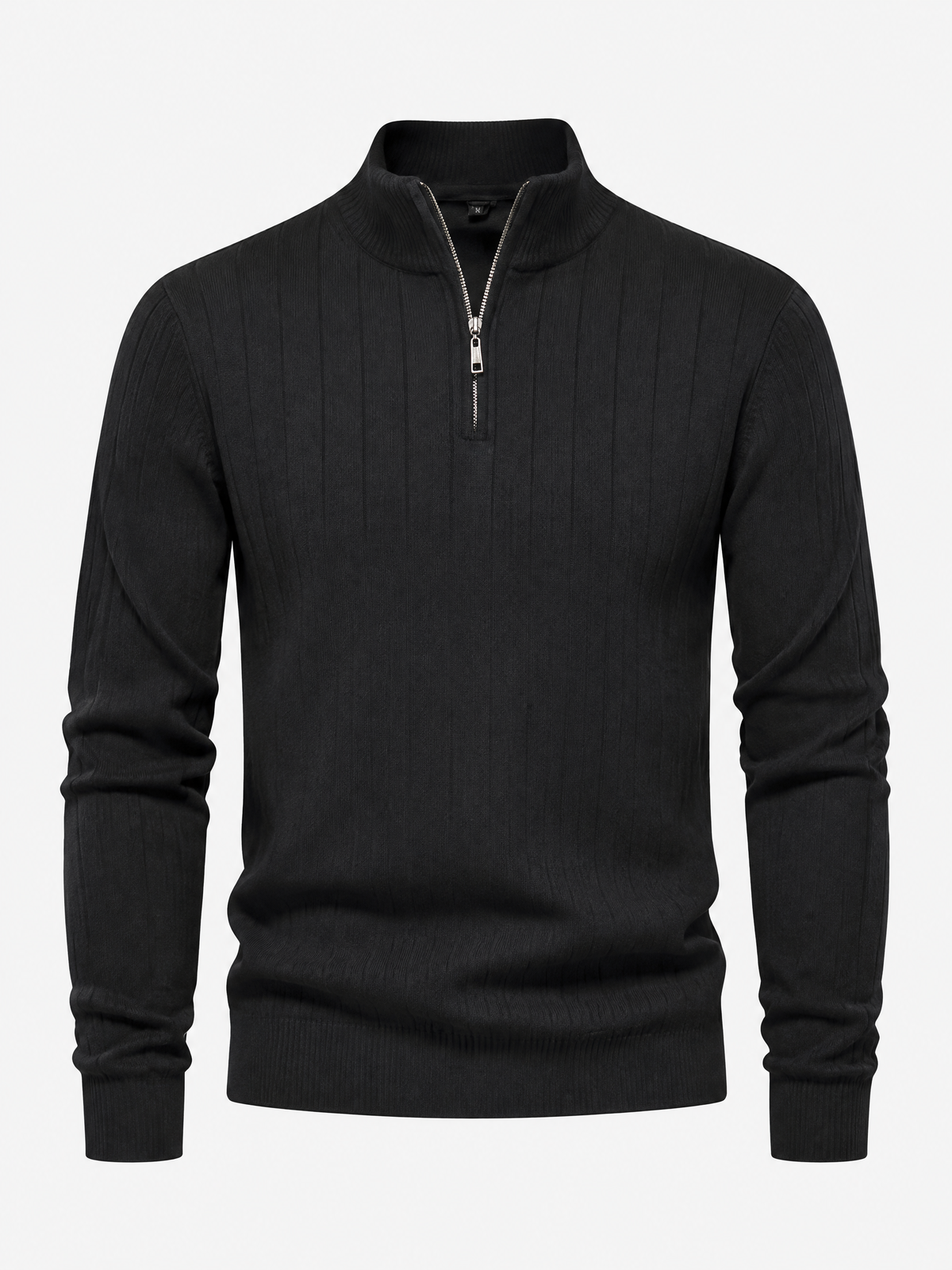 Reid Ribbed Stand Collar Quarter Zip