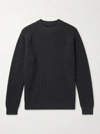 100% Organic Cotton Ribbed Crewneck Sweater