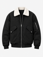 Contrast Collar Aviator Jacket
