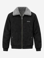 Plush-Lined Corduroy Zip Jacket