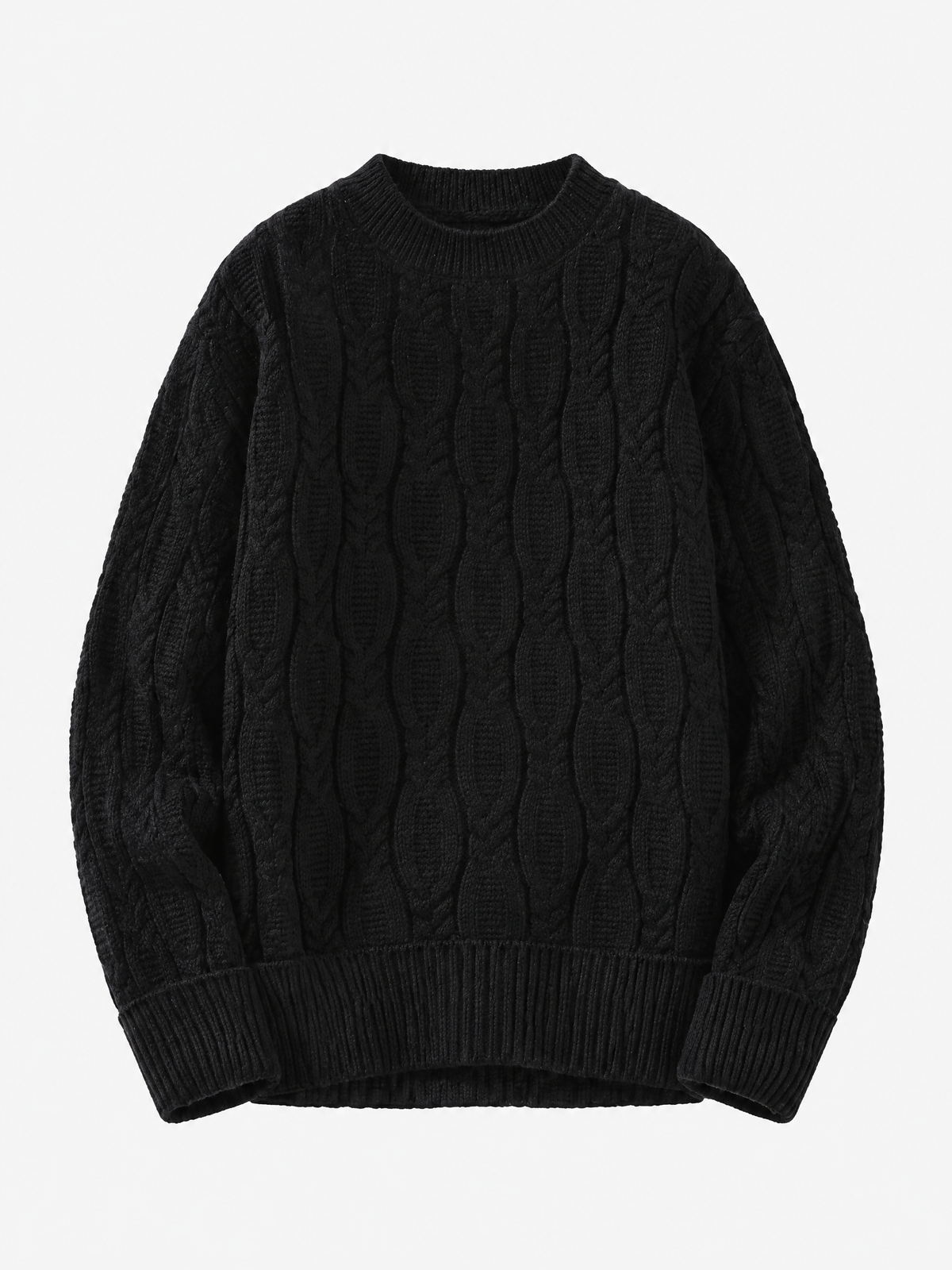 Cable Knit Crewneck Sweater