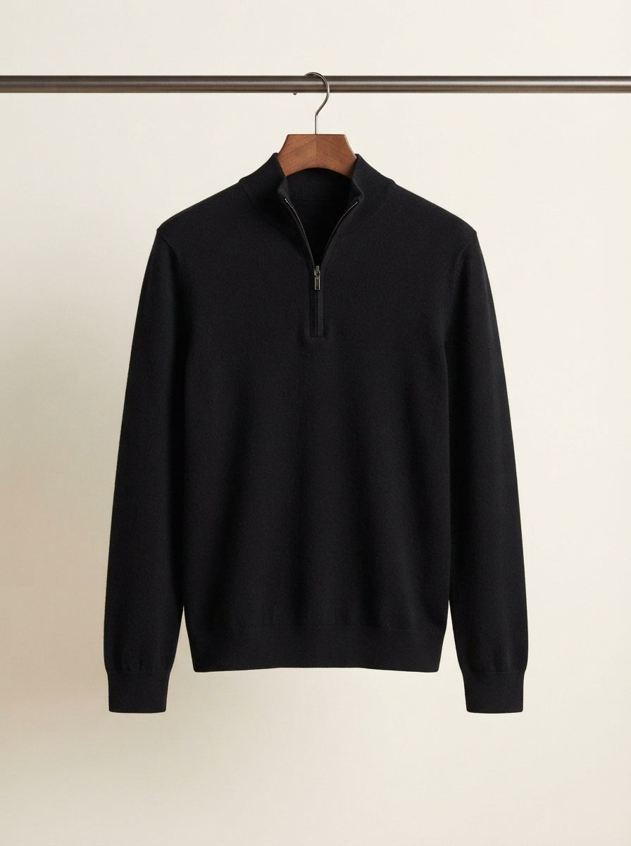 Wool Blend Half-Zip Sweater
