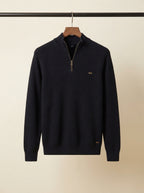 Elegant Fitted Quarter-Zip Sweater