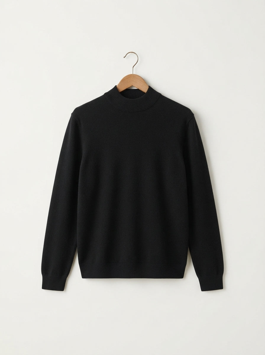 Essential Ribbed Mock Neck Sweater