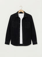 Men's Casual Corduroy Lapel Collar Overshirt