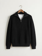 Men's Knitted Quarter-Zip Sweater