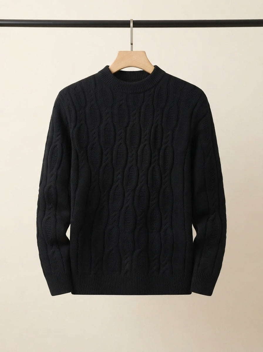 Cable Knit Crewneck Sweater