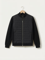 Smart-Casual Quilted Hybrid Knitted Sleeve Jacket