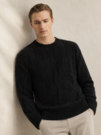 Cable Knit Crewneck Sweater