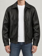 Tyler Collared Leather Jacket