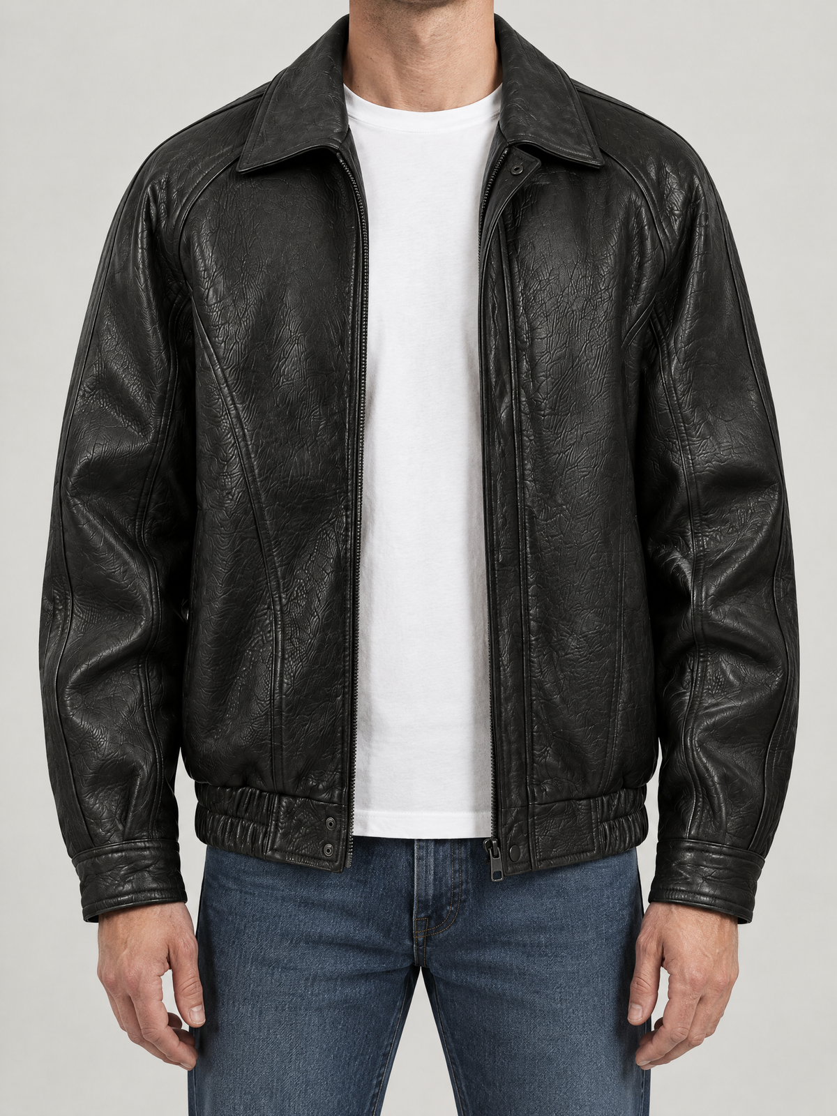 Tyler Collared Leather Jacket