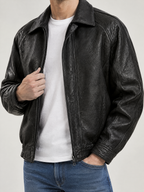 Tyler Collared Leather Jacket