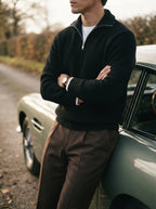 Men's Knitted Quarter-Zip Sweater