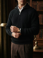 Men's Knitted Quarter-Zip Sweater