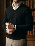 Men's Jumper Pullover V-Neck Slim Fit