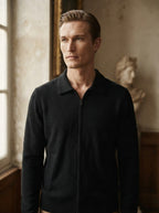 Cardigan Ribbed Texture Zipper Men