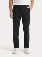 Men's Smart Casual Stretch Solid Trousers
