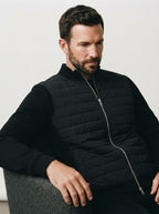 Smart-Casual Quilted Hybrid Knitted Sleeve Jacket
